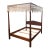 Vintage Traditional Chippendale Style Solid Mahogany Queen Size Four Poster Pencil Canopy Bed For Sale
