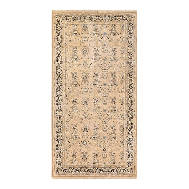 Mogul, One-of-a-Kind Hand-Knotted Area Rug in Beige, 6' 2" x 12' 0" For Sale