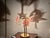Glass Vintage Pink Murano Glass Floral Table Lamp – Authentic Italian Curved Flower Desk Lamp With Brass Frame - a Pair For Sale - Image 7 of 18
