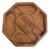 1970s Teak Wood Partitioned Lazy Susan For Sale