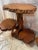 Brutalist Solid Carved Wood Tiered Tables - a Pair For Sale - Image 3 of 8
