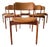 Model Od49 Dining Chairs in Teak and Cognac Italian Leather by Erik Buch for Oddense Maskinsnedkeri / O.D. Møbler, Denmark, 1960s, Set of 6 For Sale