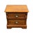 French Lexington Furniture Recollections Solid Oak Rustic Country French 24" Two Drawer Nightstand 468-621 For Sale - Image 3 of 15