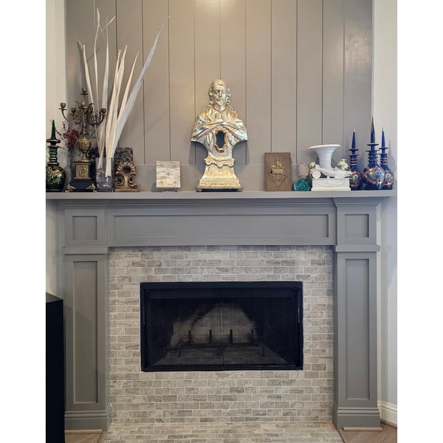 Antique Carved Marble Roman Catholic Church Reliquary Altar Stone Plaque For Sale - Image 12 of 18