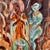 Monumental Large National Treasure Artist Lin Chih-Hsin Artist Name Lin Zhi B. 1936 , Dunhuang Cave Ceramic Style Mural Triptych’s 82x58x3.5 , 1970’s For Sale - Image 4 of 11