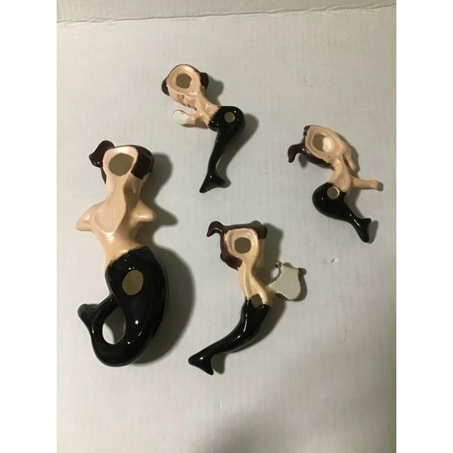 1960s Palm Beach Coastal Mermaid Wall Hanging- Set of 4 For Sale - Image 4 of 9