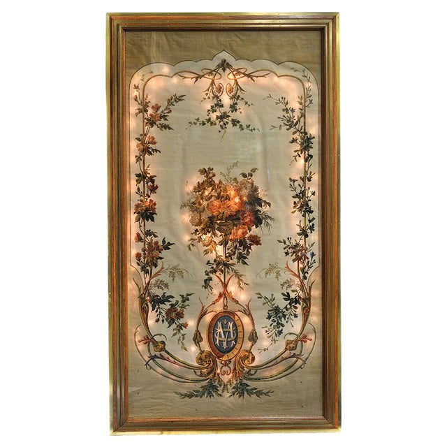18th Century Framed and Illuminated Screen For Sale