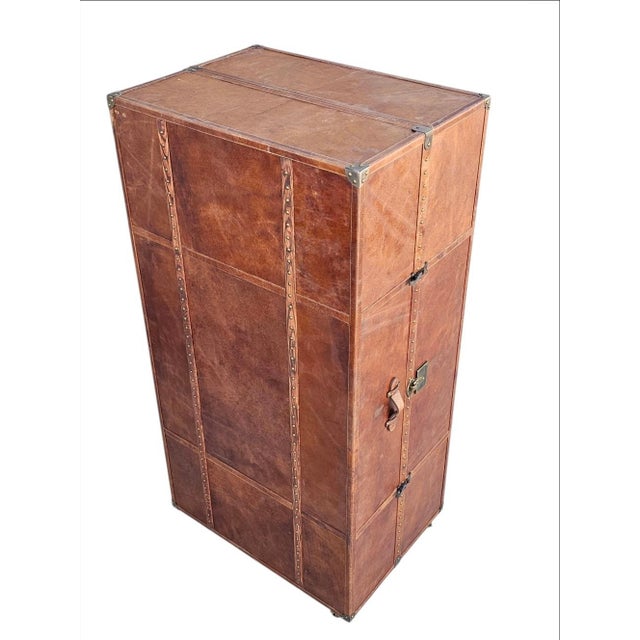 Wood Restoration Hardware Mayfair Steamer Trunk Desk by Timothy Oulton. For Sale - Image 7 of 18
