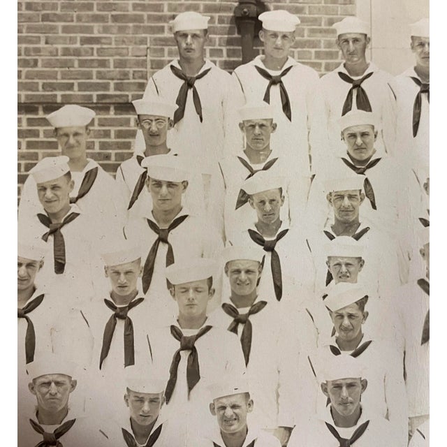 1942 United States Navy Group Black & White Photograph For Sale - Image 4 of 8