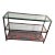 Mid-Century Modern Chrome & Glass Console Etagere Three Tier Shelf For Sale