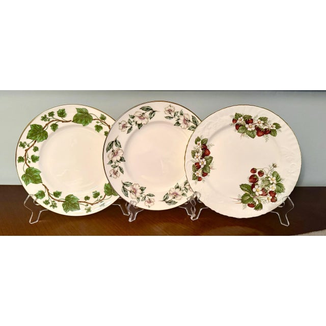 English Fine Bone China Dessert Plates - S/12 For Sale - Image 10 of 12