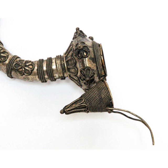 Asian Metal Filigree Opium Pipe, Silver Plate, Chinoiserie Style, 1920 For Sale - Image 15 of 17