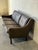 Brown Leather 3 Seater Sofa With Tapered Wood Legs Vintage Mid-Century Modern 1970s For Sale - Image 10 of 12