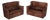 Patinated Leather Sofa by Gerard van Den Berg for Montis, Netherlands, 1970s, Set of 2 For Sale