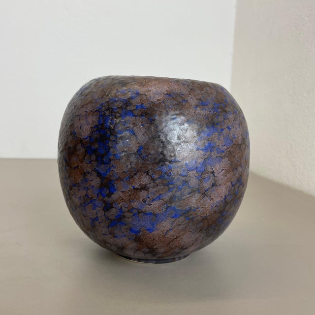 Fat Lava Multi-Color Pottery 802-2 Ball Vase from Ruscha, 1970s For Sale - Image 13 of 16