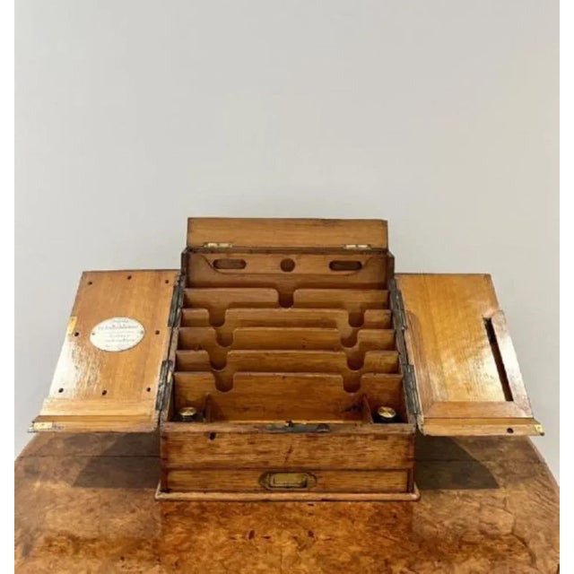 Quality Antique Victorian Oak Stationary Box, 1870s For Sale - Image 3 of 8