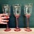 Vintage Blush Pink Water Goblets – Set of 3, Tall Wine Glasses • 8 3/4″ Tall • Thick Stemmed Water Goblets For Sale - Image 4 of 9