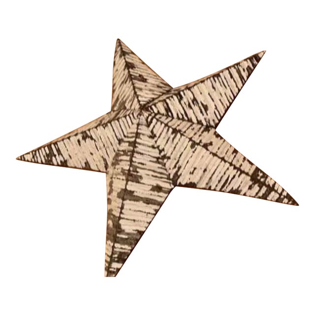 48” Barn Star - Galvanized and Distressed White Finish For Sale