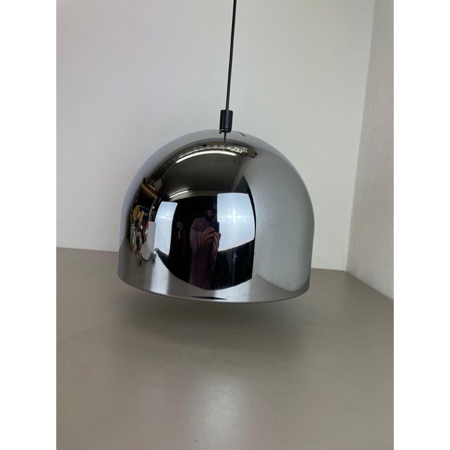Chromed Metal Bubble Hanging Light attributed to Rolf Krüger for Staff Lights, Germany, 1970s For Sale - Image 6 of 18
