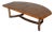 1950s Widdicomb Burled Elm Demi Lune Coffee Table - Mid Century Modern Cocktail Table For Sale