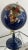 Modern 20th Century Lapis Blue Gemstone World Globe With Gilt Meridian Stand For Sale - Image 3 of 18