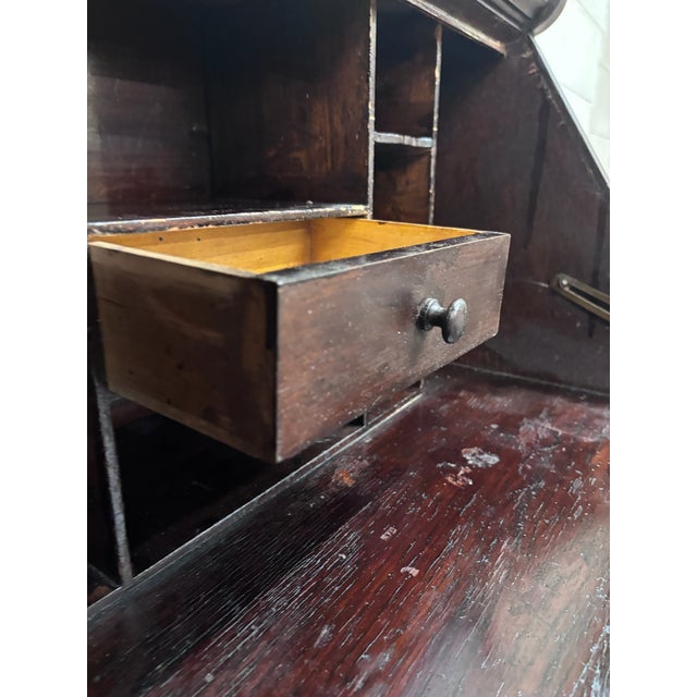 Antique Victorian Petite Secretary Desk With Storage and Key For Sale - Image 14 of 14