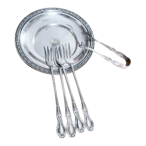 1920s Silver Plated Serving Set From the Barclay Hotel Nyc- Set of 6