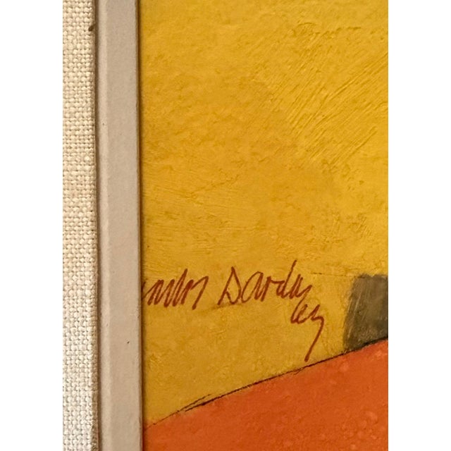 Mid Century Modernist Abstract Landscape Painting - A Boat Sits on a Beach - Signed For Sale In New York - Image 6 of 11