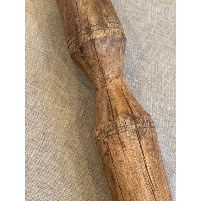 Brown Wooden Vintage Indian Pestle #4 For Sale - Image 8 of 10