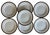 Set of 7 Strasbourg Dinner Plates by Royal Sheffield Porcelain For Sale