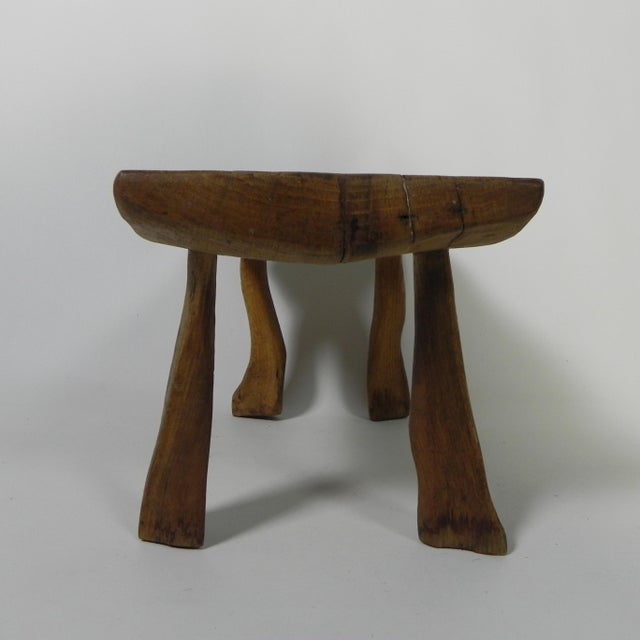 Mid-Century Modern Vintage Oak Tree Trunk Stool, 1960s For Sale - Image 3 of 14