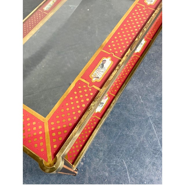 Vintage Asian Eglomise Coffee Table For Sale - Image 9 of 12