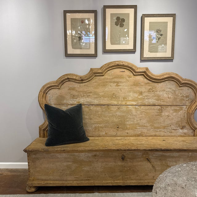 18th Century Italian Hall Benches/Cassapanca, Pair Available For Sale - Image 5 of 9