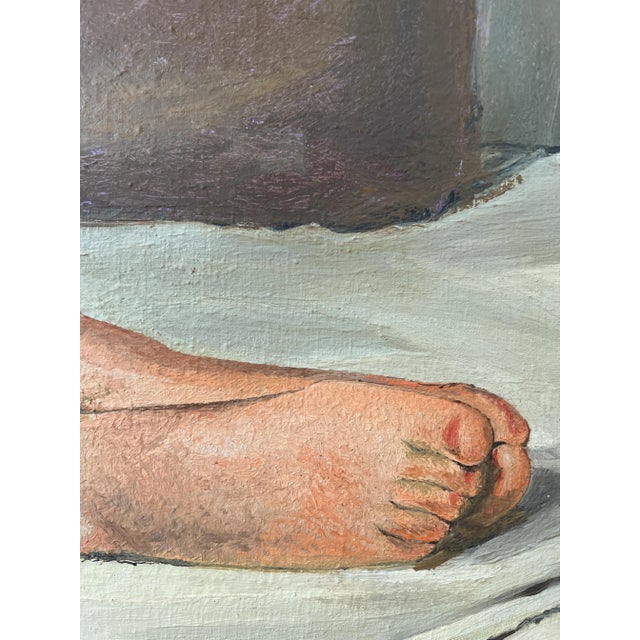 Pierre Jaques, Jeune femme posant nue sur le sofa, Oil on Canvas For Sale - Image 9 of 13