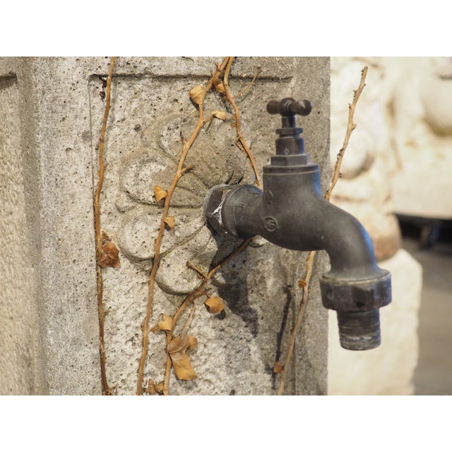1960s Vintage French Cement Fountain Pillar From Provence For Sale - Image 5 of 18