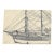 1943 William Wood Sailing Ship Drawing For Sale