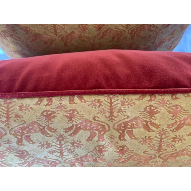 Baroque Pair of Custom Richelieu Patterned Fortuny Pillows For Sale - Image 3 of 4