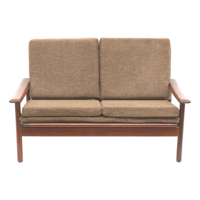 Vintage Danish Teak 2-Seater Sofa, 1960s For Sale