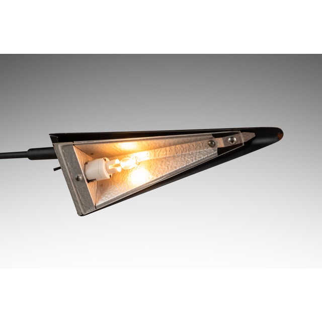 Rare Mid-Century Industrial Post Modern Articulating Ufo Table / Desk Lamp Attributed to Robert Sonneman for Kovacs, Usa, C. 1990s For Sale - Image 15 of 16