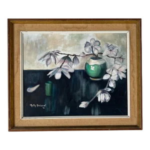 1970's Ruth Sheldon Still Life Oil on Canvas Painting, Framed