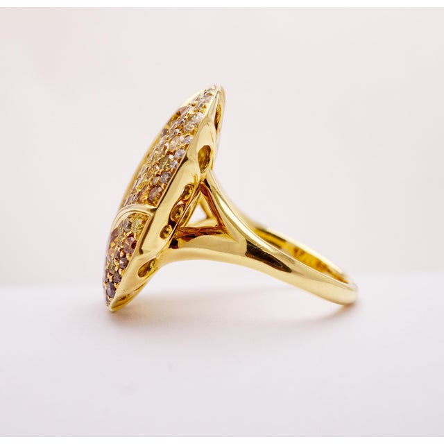 Early 21st Century The Loch Fancy Colored Diamonds Simon Ardem New York Fall Collection Ring For Sale - Image 5 of 9