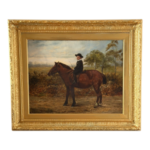 English School Horse & Rider Portrait - 19th Century