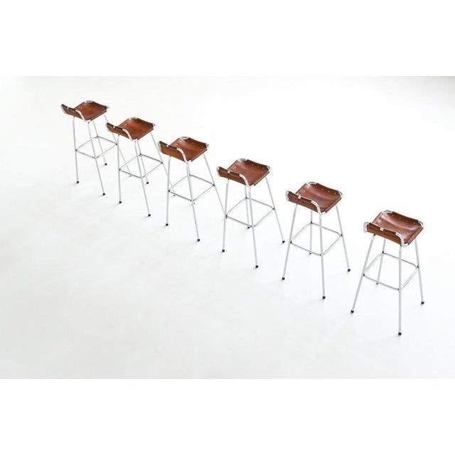 Brown Bar Stool by Charlotte Perriand for Les Arcs, France, 1960s For Sale - Image 8 of 18