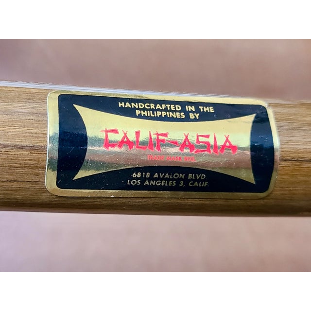 Milo Baughman Calif-Asia Mid Century Rattan & Formica Rectangular Coffee Table For Sale - Image 11 of 13