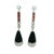 1990s Pair of French Art Deco Revival Platinum Diamond Coral Onyx Drop Earrings For Sale In Miami - Image 6 of 12