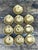 Mid-Century Modern Vintage Brass Clamshell Ashtrays - Set of 10 For Sale - Image 3 of 12