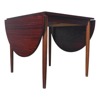 Danish Modern Rosewood Drop Leaf Dining Table, 1960s For Sale