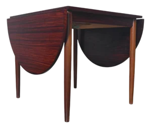 Danish Modern Rosewood Drop Leaf Dining Table, 1960s