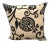 Black and Cream Pomegranate Design Pillow With Down Insert For Sale