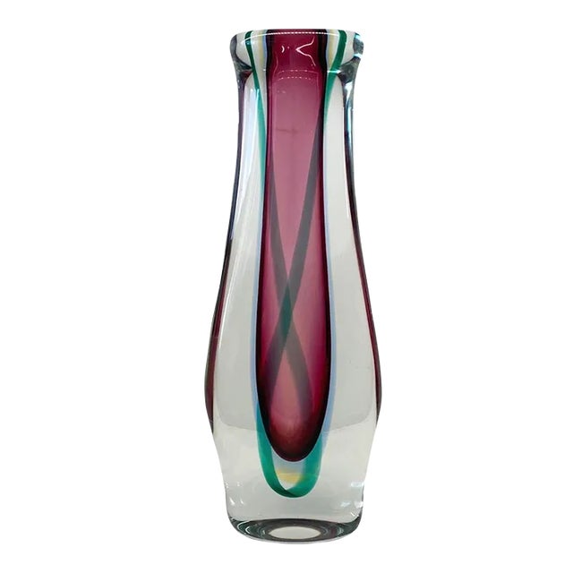 Vintage Murano Sommerso Vase by Flavio Poli, 1960s For Sale